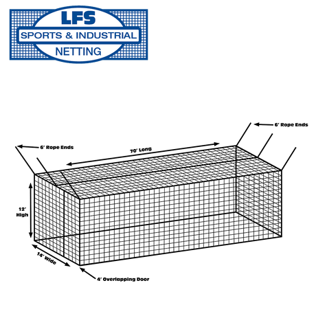 #30 HDPE Batting Cage Net (No Frame) - "Good" Quality