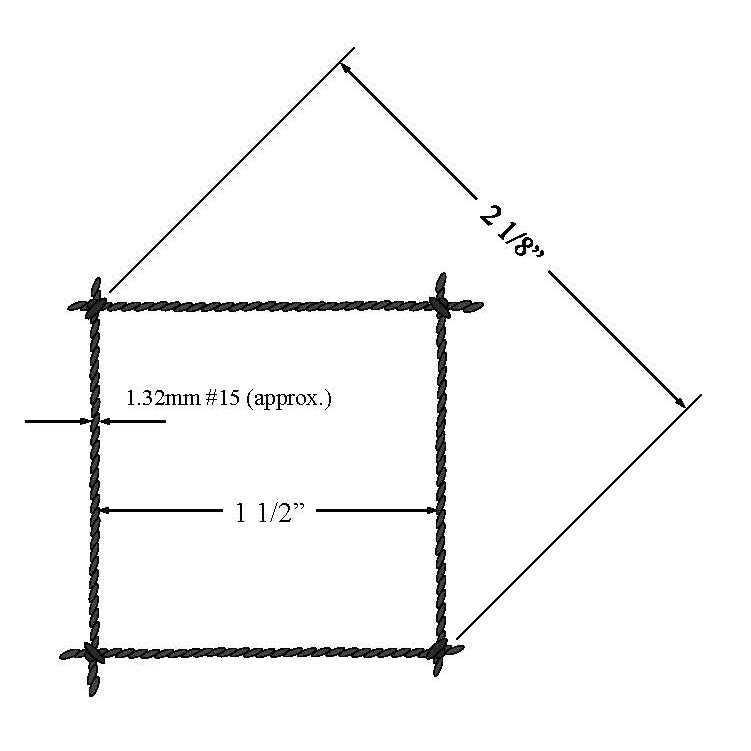 #15 x 1-1/2” Nylon Bird Exclusion Netting