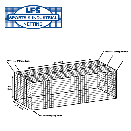 #30 HDPE Batting Cage Net (No Frame) - "Good" Quality